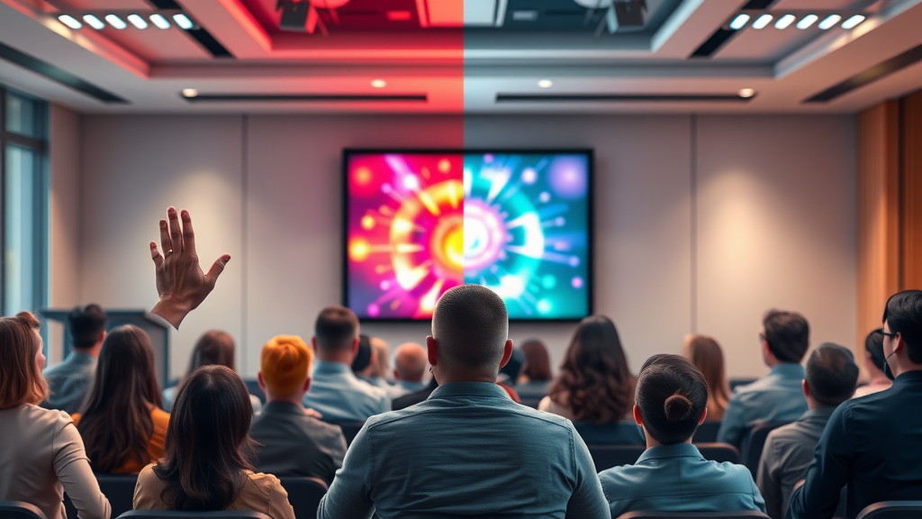 effective presentations compared, vibrant and engaging versus dull and disengaging, visualizing presentation skills