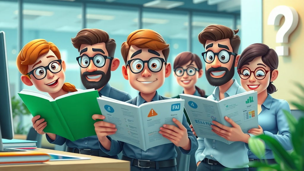 FAQ illustration, curious investors reading financial guides, Hilton wealth investing questions